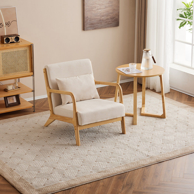 General Muebles para el hogar Moderno Nordic Luxury Silla de salón de madera maciza Sofá de ocio Silla para el salón