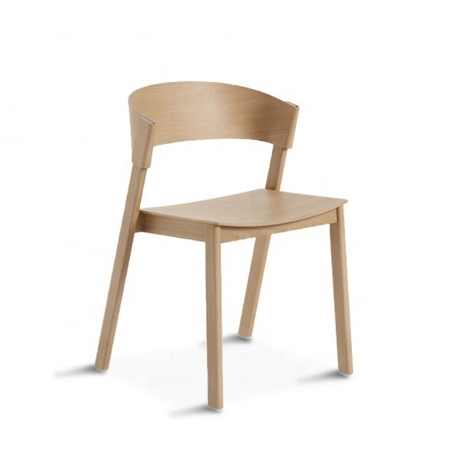 Servicio OEM aceptado Sala de comedor nórdica moderna silla de madera maciza curva antigua apilada totalmente ensamblada con y OEM
