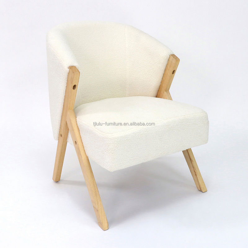 Sofá natural de madera sólida silla de diseño nórdico para el salón Muebles de color natural estilo de ocio