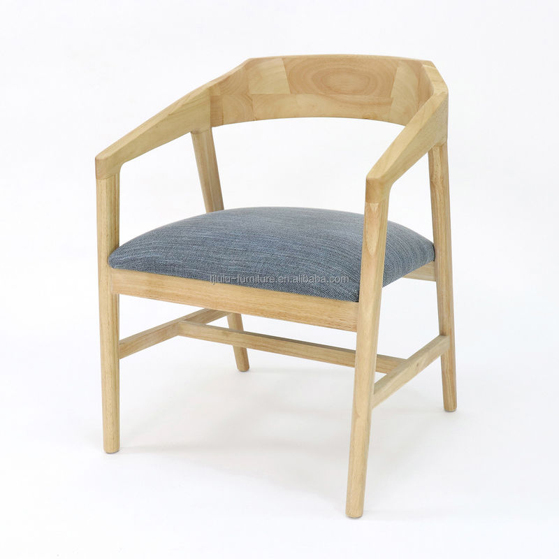Silla de comedor de madera moderna personalizada para restaurante hotel cubierta de tela nuez/natural/negro